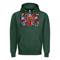 Sports Green Oh my stars chicken 4th of july Zipper Hoodie - CowGirlArtShop