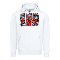 White Oh my stars chicken 4th of july Zipper Hoodie - CowGirlArtShop