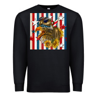 Black mullet eagle seamless pattern Premium Sweatshirt - BundleAndBundleShop