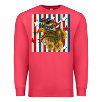 Cardinal mullet eagle seamless pattern Premium Sweatshirt - BundleAndBundleShop