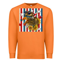Carrot mullet eagle seamless pattern Premium Sweatshirt - BundleAndBundleShop
