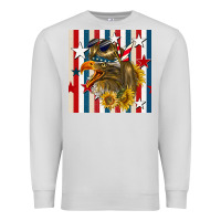 Dove Grey mullet eagle seamless pattern Premium Sweatshirt - BundleAndBundleShop