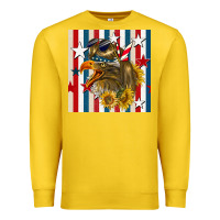 Lemon mullet eagle seamless pattern Premium Sweatshirt - BundleAndBundleShop
