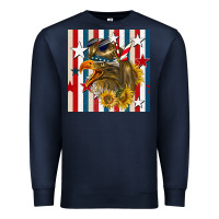 Navy mullet eagle seamless pattern Premium Sweatshirt - BundleAndBundleShop