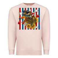 Pale Pink mullet eagle seamless pattern Premium Sweatshirt - BundleAndBundleShop