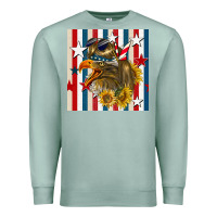 Seafoam mullet eagle seamless pattern Premium Sweatshirt - BundleAndBundleShop