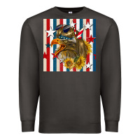 Smoke mullet eagle seamless pattern Premium Sweatshirt - BundleAndBundleShop