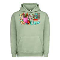 Pigment Oil Green daycare crew Urban Hoodie - NancyCooperArtShop