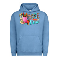 Pigment Pebble Blue daycare crew Urban Hoodie - NancyCooperArtShop
