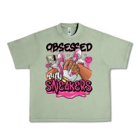 Oil Green Obsessed with sneakers pink afro woman Urban Heavy Tee - RanaPortraitStore