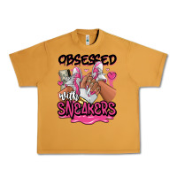 Peanut Butter Obsessed with sneakers pink afro woman Urban Heavy Tee - RanaPortraitStore