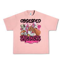 Salmon Obsessed with sneakers pink afro woman Urban Heavy Tee - RanaPortraitStore