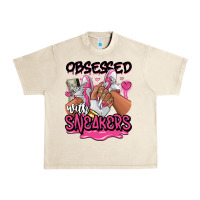 Sandshell Obsessed with sneakers pink afro woman Urban Heavy Tee - RanaPortraitStore