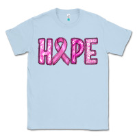 Dusty Blue breast cancer hope Classic Tee - RanaPortraitStore