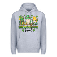Heather Grey shenanigans squad gnomes st. patricks day Premium Hoodie - MaliasSmallBusiness