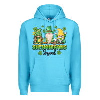 Ocean Blue shenanigans squad gnomes st. patricks day Premium Hoodie - MaliasSmallBusiness