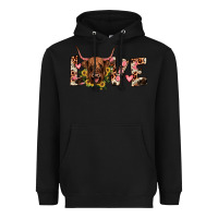 Black highland cow love Heavyweight Hoodie - JahusDesignShop