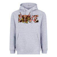 Heather Grey highland cow love Heavyweight Hoodie - JahusDesignShop