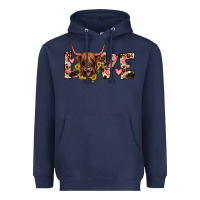 Navy highland cow love Heavyweight Hoodie - JahusDesignShop
