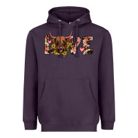 Plum highland cow love Heavyweight Hoodie - JahusDesignShop