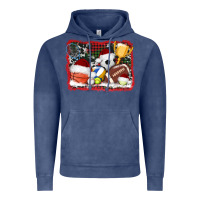 Vintage Denim christmas sports background Vintage Hoodie - AdoDesignShop