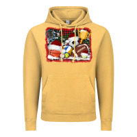 Vintage Mustard christmas sports background Vintage Hoodie - AdoDesignShop