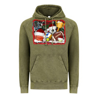 Vintage Olive christmas sports background Vintage Hoodie - AdoDesignShop