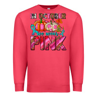 Cardinal in october we wear pink with pumpkins Premium Sweatshirt - AdoDesignShop