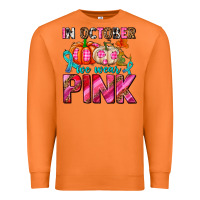 Carrot in october we wear pink with pumpkins Premium Sweatshirt - AdoDesignShop