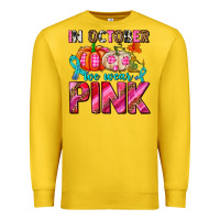 Lemon in october we wear pink with pumpkins Premium Sweatshirt - AdoDesignShop