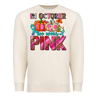 Sandshell in october we wear pink with pumpkins Premium Sweatshirt - AdoDesignShop