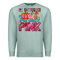 Seafoam in october we wear pink with pumpkins Premium Sweatshirt - AdoDesignShop