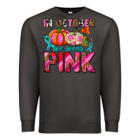 Smoke in october we wear pink with pumpkins Premium Sweatshirt - AdoDesignShop