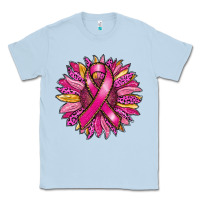 Dusty Blue breast cancer sunflower Classic Tee - RanaPortraitStore