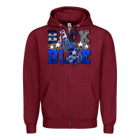 Burgundy Back to blue 4th of July 4th of july Zipper Hoodie - CowGirlArtShop