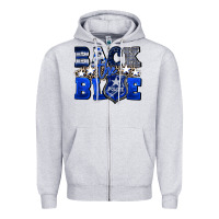 Heather Grey Back to blue 4th of July 4th of july Zipper Hoodie - CowGirlArtShop