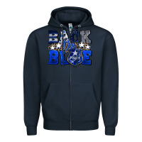 Navy Back to blue 4th of July 4th of july Zipper Hoodie - CowGirlArtShop
