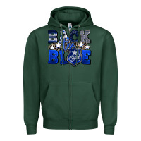 Sports Green Back to blue 4th of July 4th of july Zipper Hoodie - CowGirlArtShop