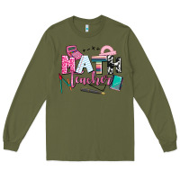 Army Green math teacher Long Sleeve Tee - AdoDesignShop