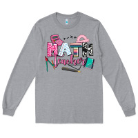 Heather Grey math teacher Long Sleeve Tee - AdoDesignShop