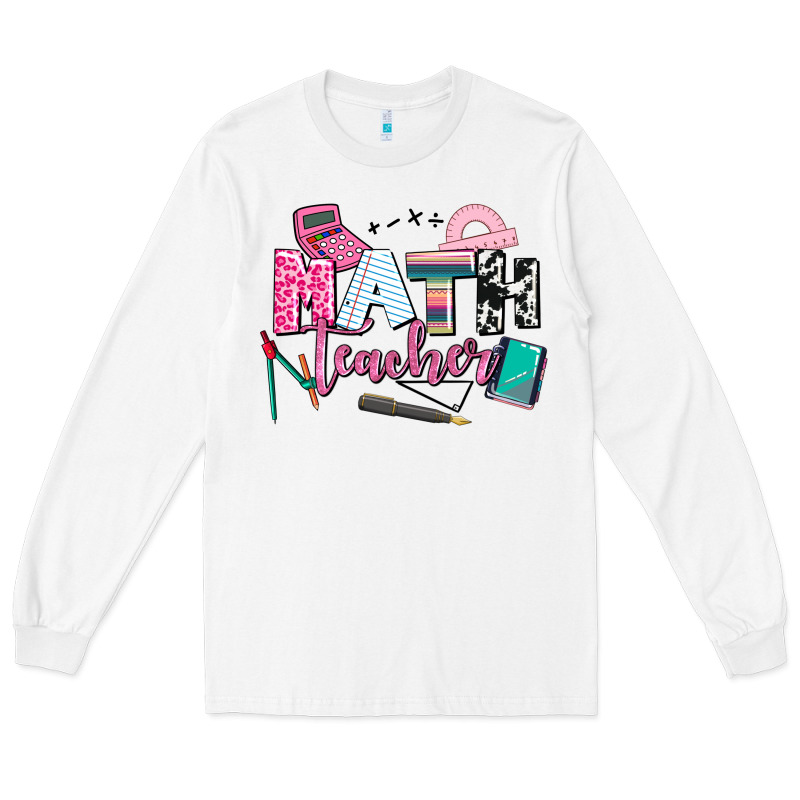Math Teacher Long Sleeve Tee by AdoDesignShop | Teevron