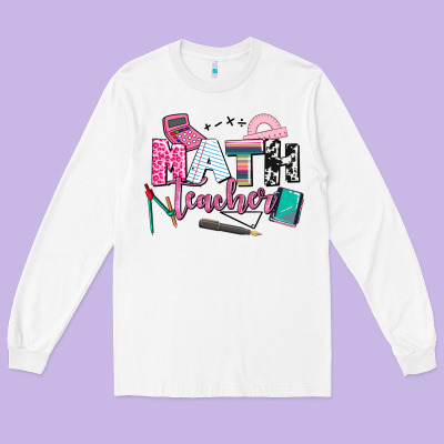 Math Teacher Long Sleeve Tee Designed By Adodesignshop