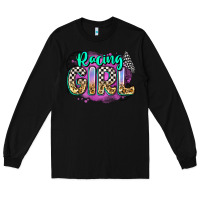 Black racing girl Long Sleeve Tee - Zillion Design Studio