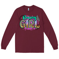 Burgundy racing girl Long Sleeve Tee - Zillion Design Studio