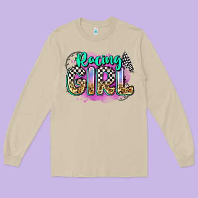 Racing Girl Long Sleeve Tee Designed By Zillion Design Studio