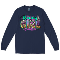 Navy racing girl Long Sleeve Tee - Zillion Design Studio