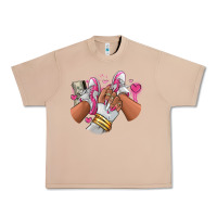 Burro Pink and white sneaker girl Urban Heavy Tee - RanaPortraitStore