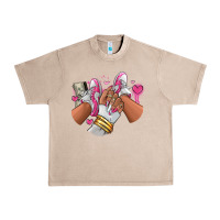 French Oak Pink and white sneaker girl Urban Heavy Tee - RanaPortraitStore