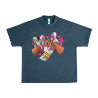 Midnight Navy Pink and white sneaker girl Urban Heavy Tee - RanaPortraitStore