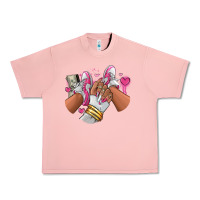 Salmon Pink and white sneaker girl Urban Heavy Tee - RanaPortraitStore
